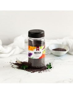 Moutarde Brune en grains - Sans Gluten - Pot 225g - Livraison Gratuite