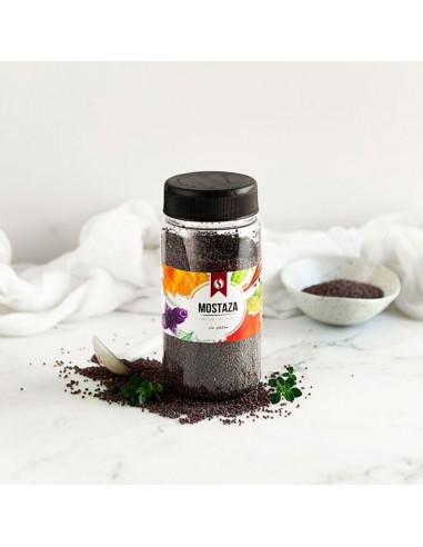 Mostarda Marrom em grão - Sem Glúten - Pote 225g - Frete Grátis,...