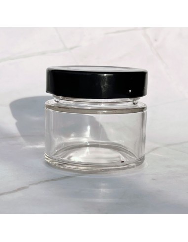 bote de cristal resistente para especias con tapa de metal