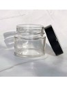 bote para especias de crital con tapa de metal