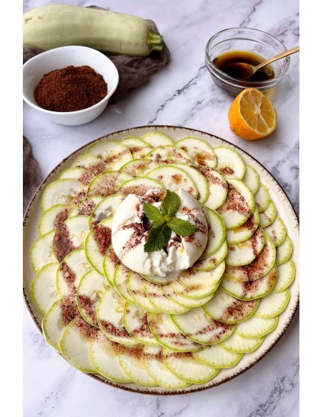 receta libro cocina con especias: el calabacín - carpaccio de calabacín