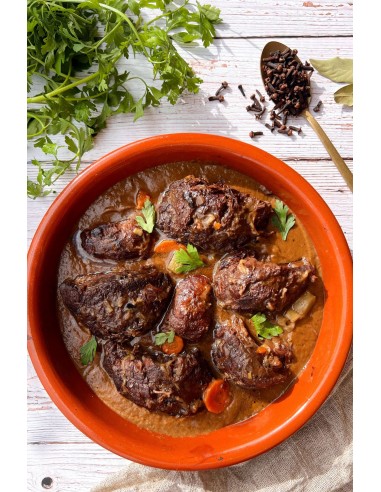 receta libro cocina con especias: el calabacín - carrillada en salsa con calabacín