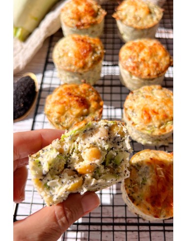 receta libro cocina con especias: el calabacín - muffins de calabacín y garbanzos