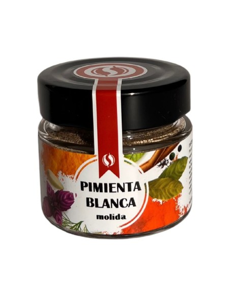 pimienta blanca molida bote de cristal todoespecias