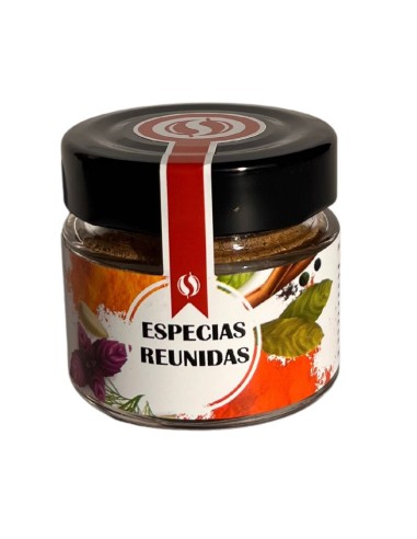 especias reunidas molidas especias para los caracoles y cabrillas - bote de cristal todoespecias