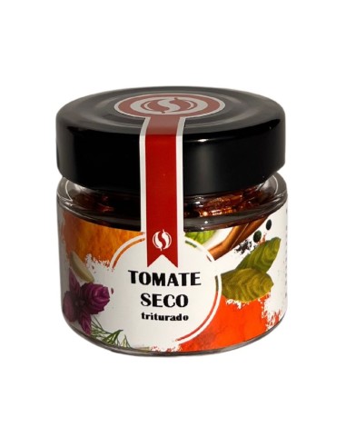 tomate seco triturado bote de cristal todoespecias