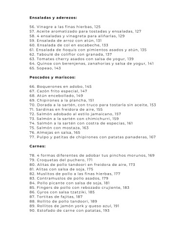 Índice del libro todas las recetas del 2023 - las recetas saladas (2)