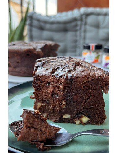 bizcocho de chocolate tipo brownie