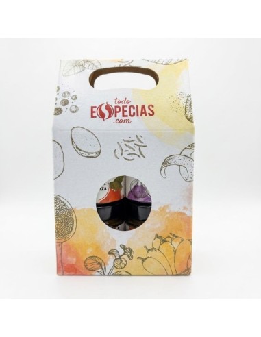 pack especias para la repostería: galletas, bizcochos, tartas, etc. Con caja decorada de regalo