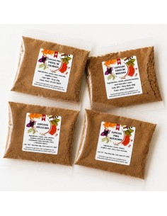 pack 4 muestras de especias para la repostería en bolsas de muestra de 20g
