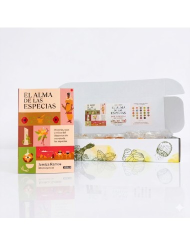 pack el alma de las especias con 23 especias del libro - en caja decorada - especial para regalar